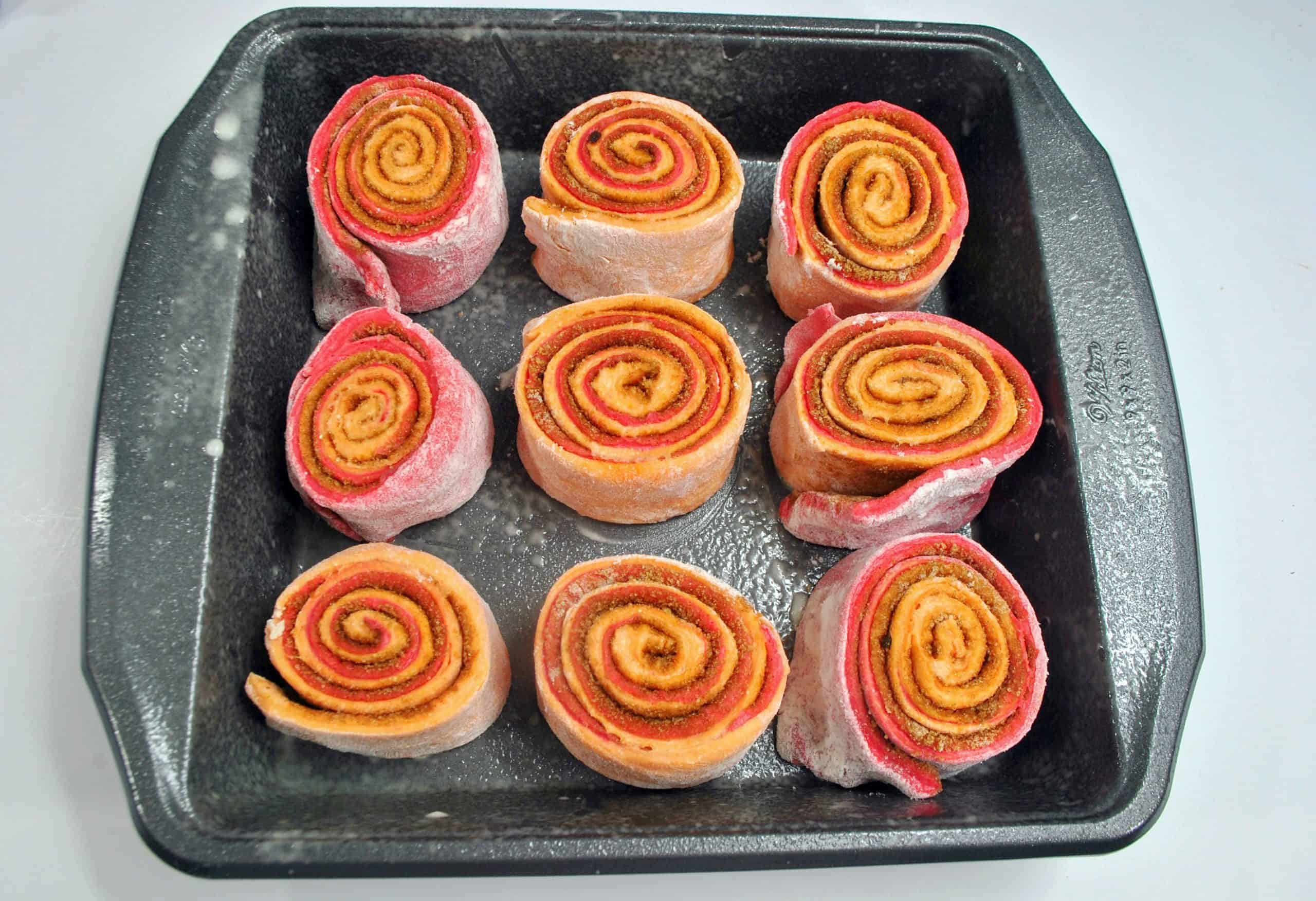 cinnamon rolls in a pan