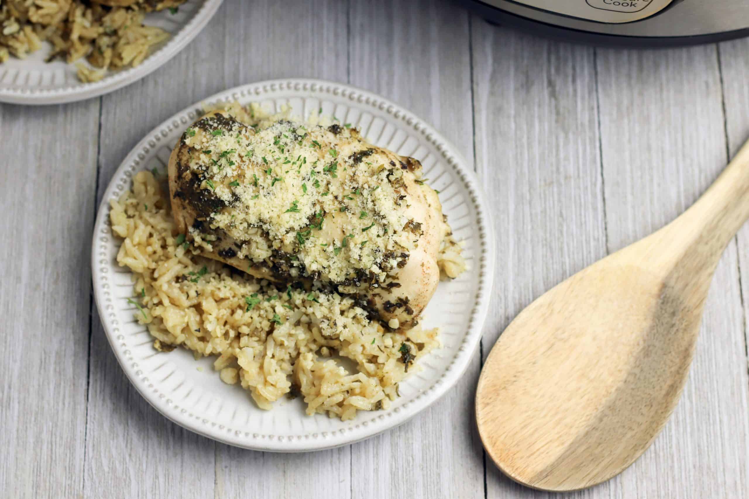 instant pot garlic herb chicken and rice