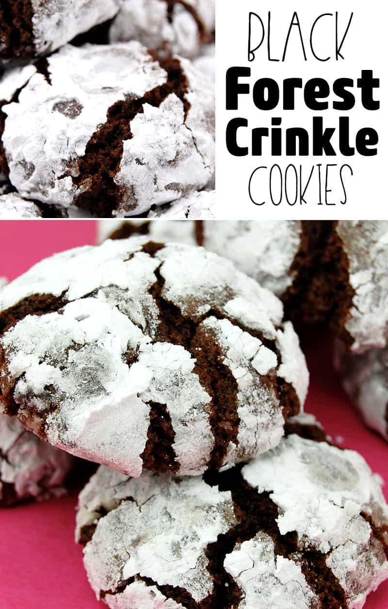 Black Forest Chocolate Crinkle Cookie