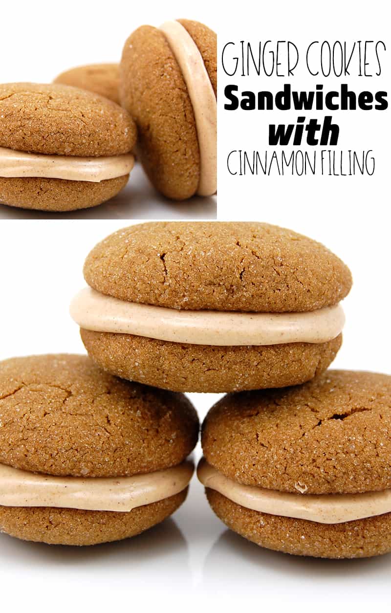 Ginger Cookies Sandwiches with Cinnamon Filling