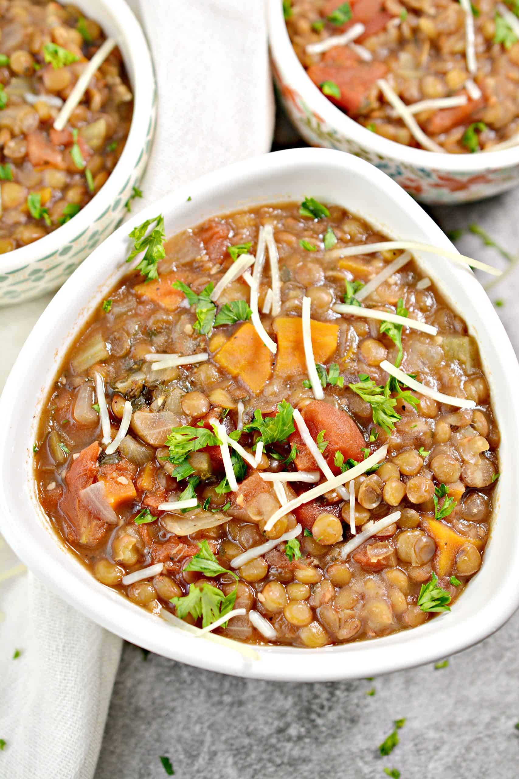 Instant Pot Lentil Soup Recipe | Sweet Pea's Kitchen