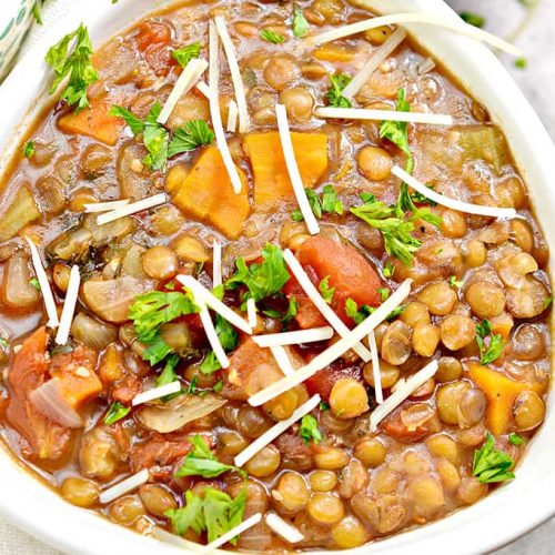 Instant Pot Lentil Soup Recipe | Sweet Pea's Kitchen