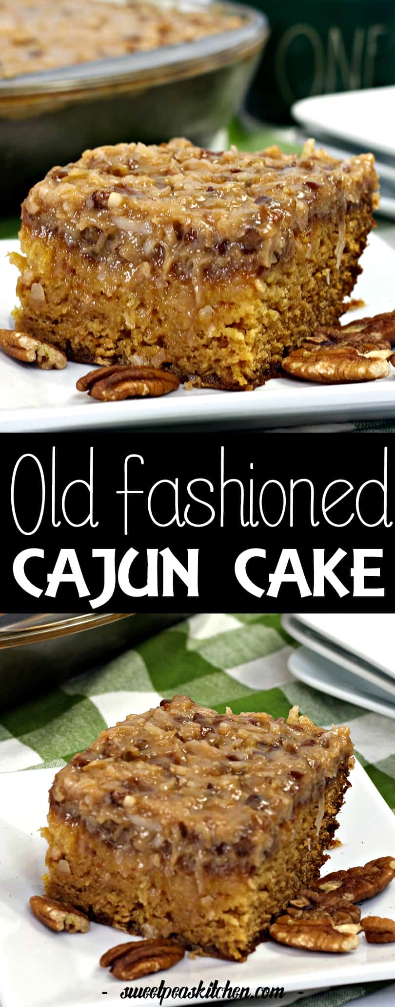 old fashioned cake on plat