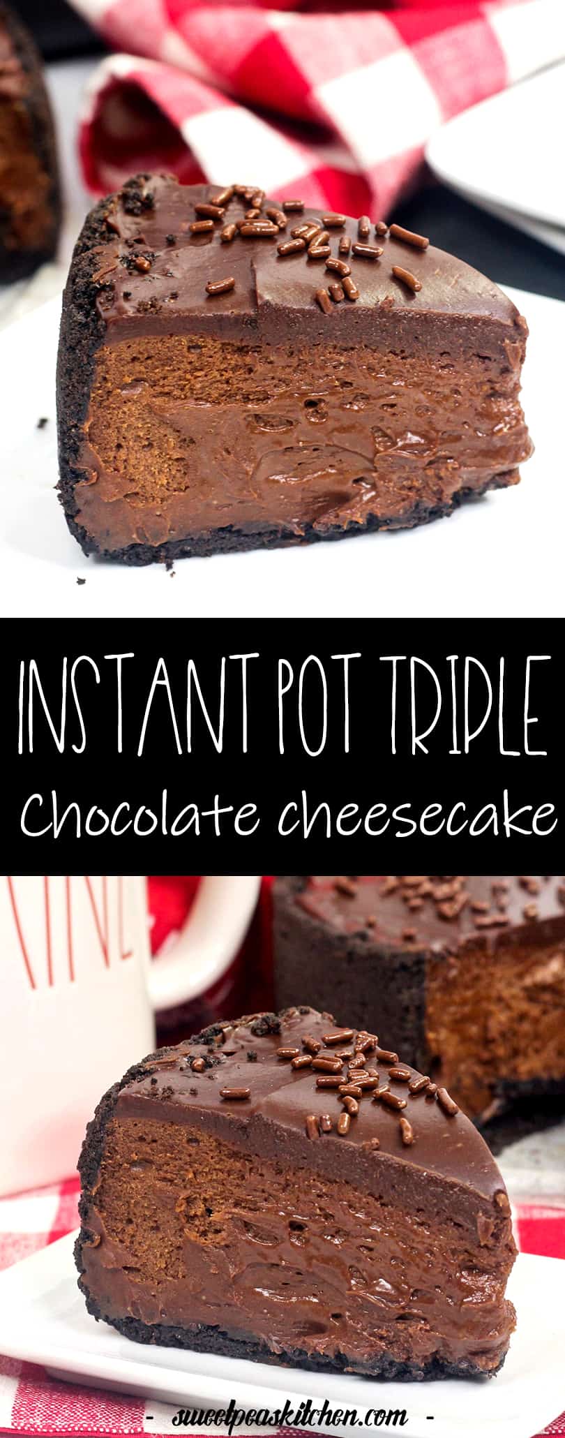 Triple Chocolate Instant Pot Cheesecake Recipe