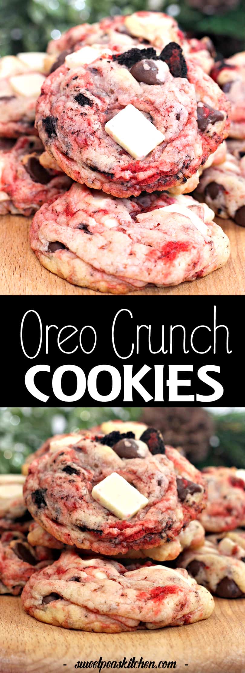 Oreo Peppermint Crunch Cookies