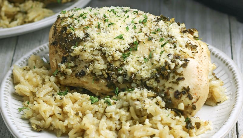 Instant Pot Garlic Herb Chicken and Rice