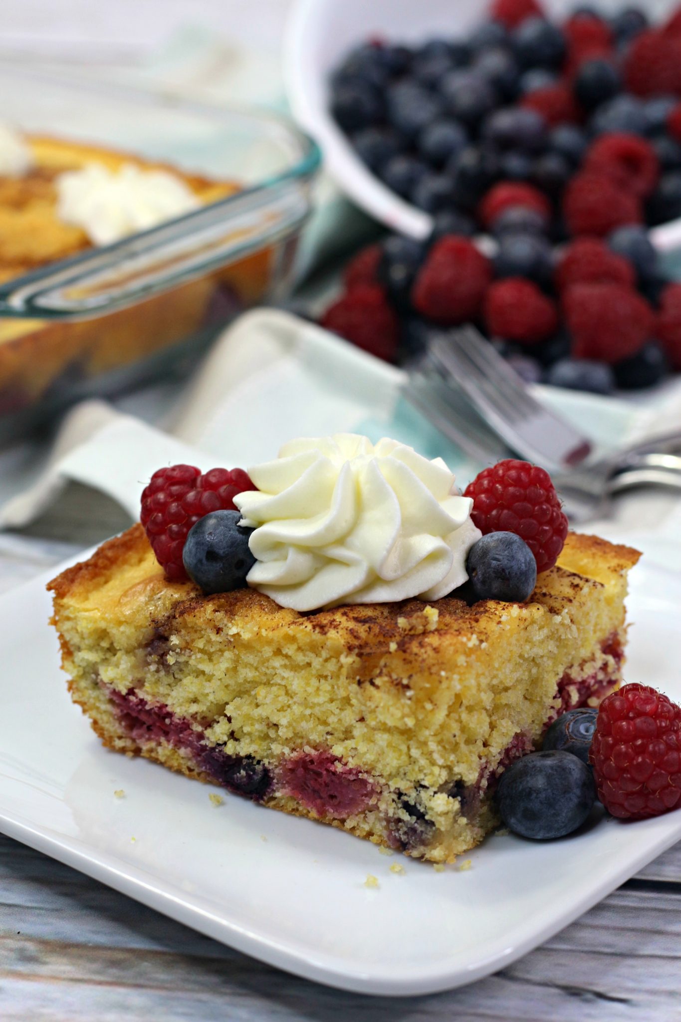 Berry Cornbread Coffee Cake Recipe - Sweet Pea's Kitchen