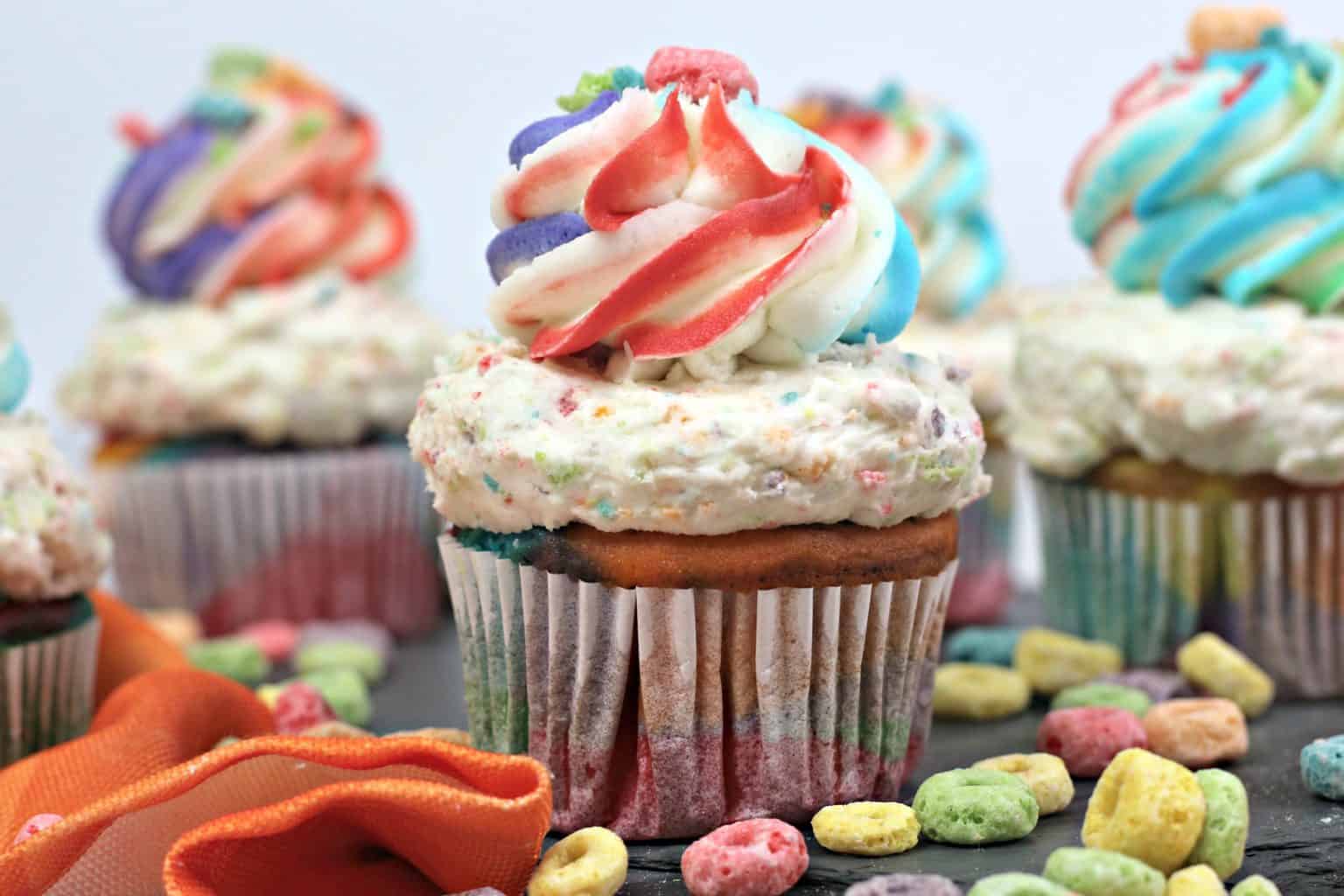  rainbow cupcake, fruit loop recipe