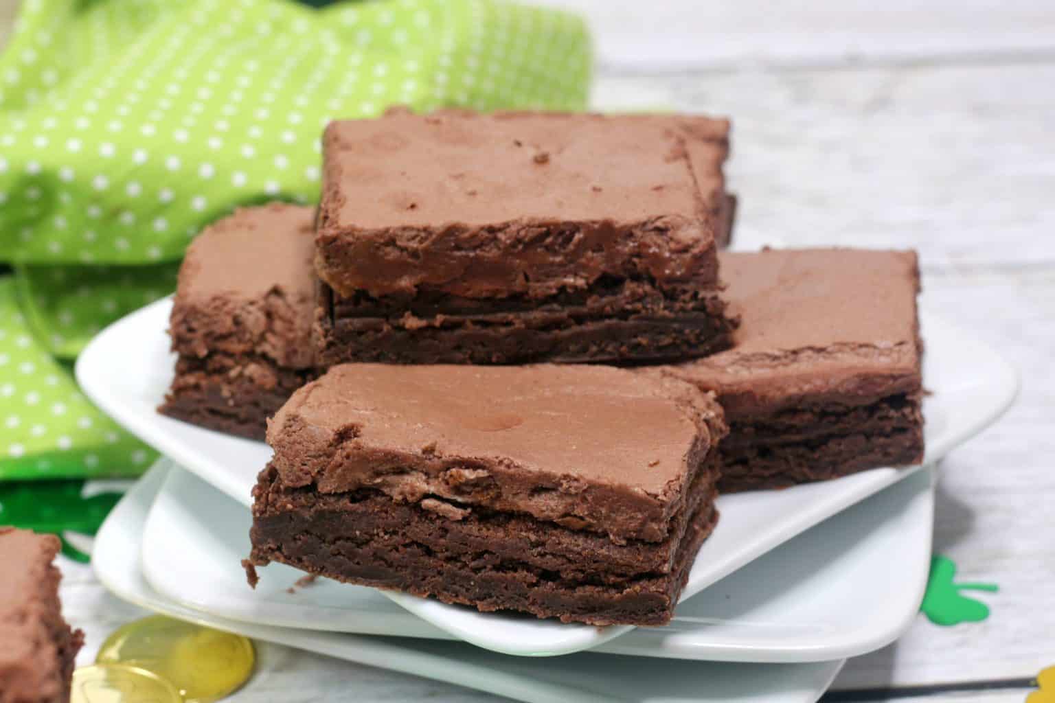 Irish Whiskey Brownies ,Whiskey Brownies ,adding whiskey to brownies , St. Patty's Day brownie recipe ,Jameson Whiskey Brownies