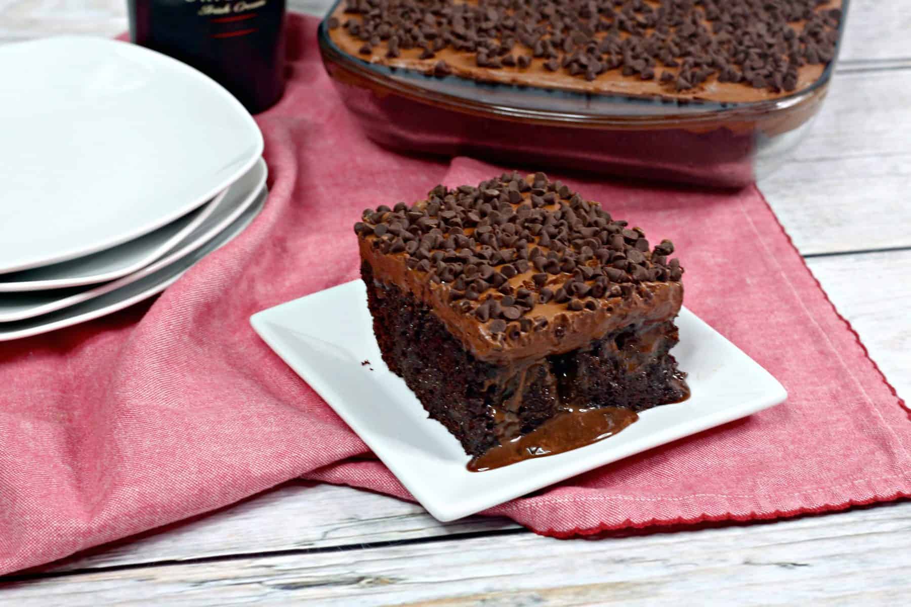 Bailey's chocolate poke cake, Bailey's Irish Cream poke cake, Bailey's cake