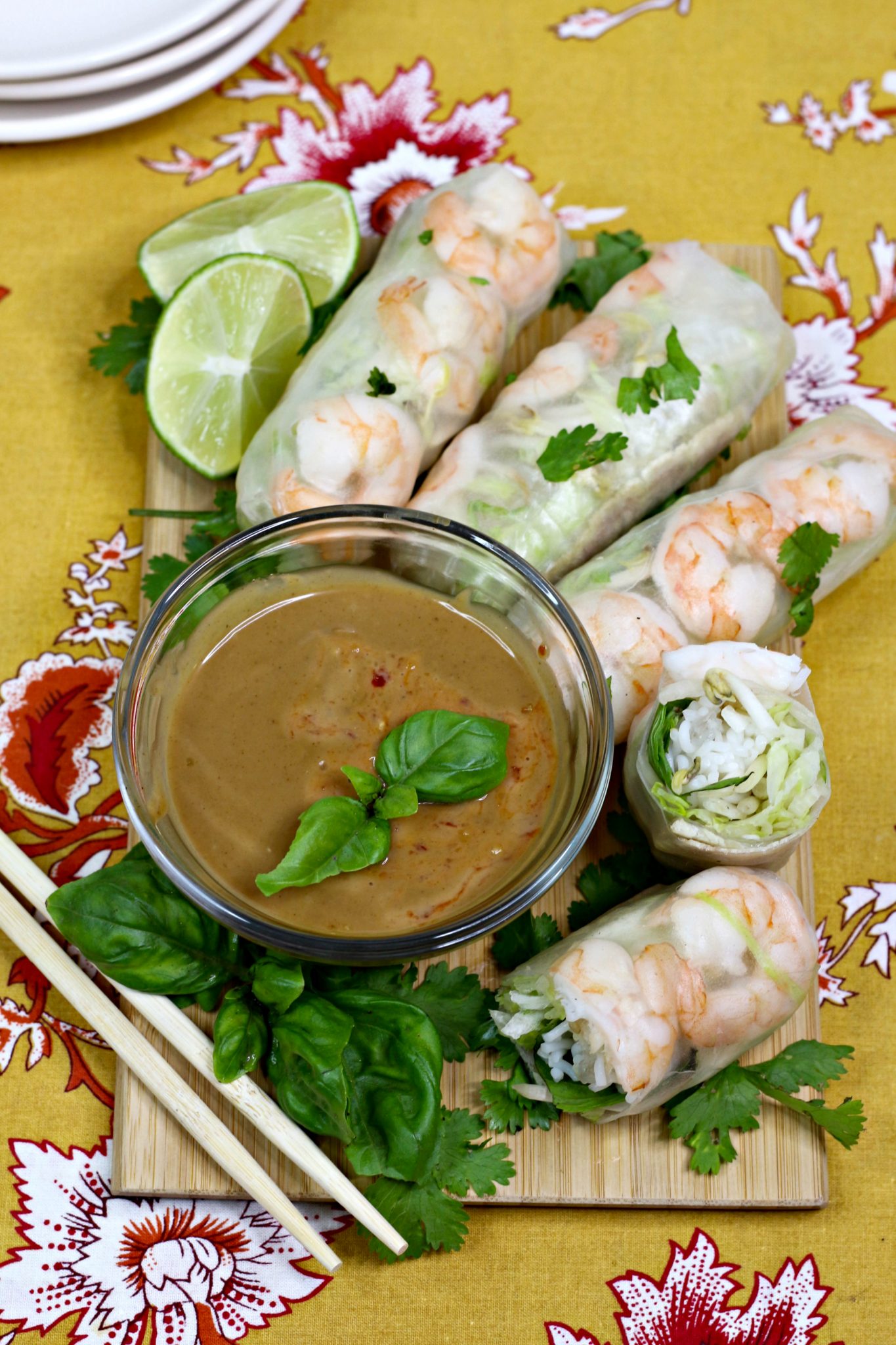 Thai Spring Rolls With Homemade Peanut Sauce Recipe Sweet Pea S Kitchen