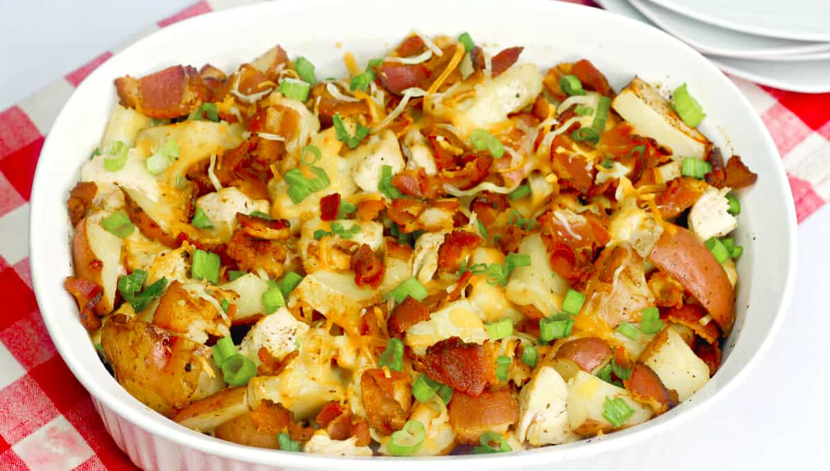 Loaded Baked Potato Chicken Casserole Recipe Sweet Peas Kitchen 2078