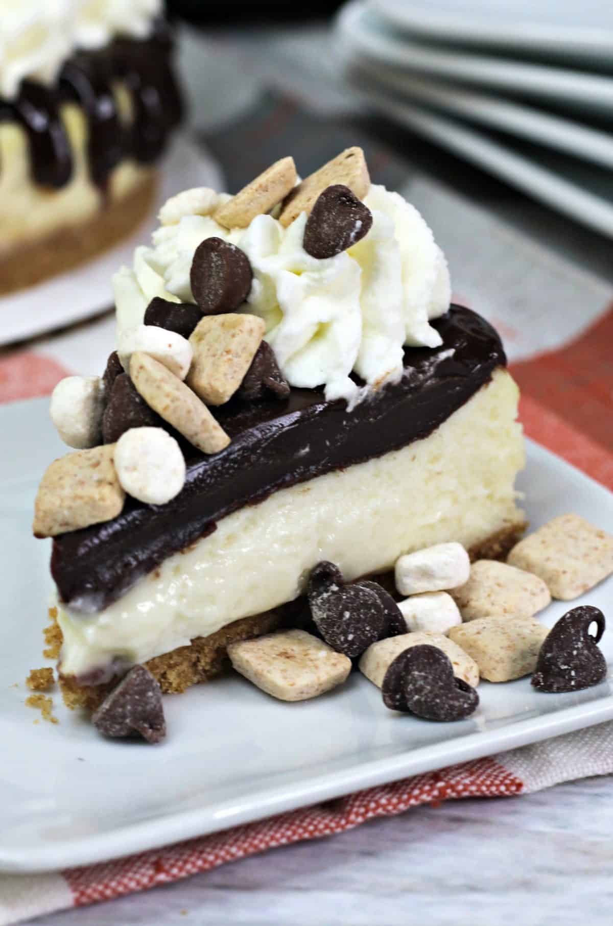Instant Pot s'mores cheesecake, s'mores cheesecake