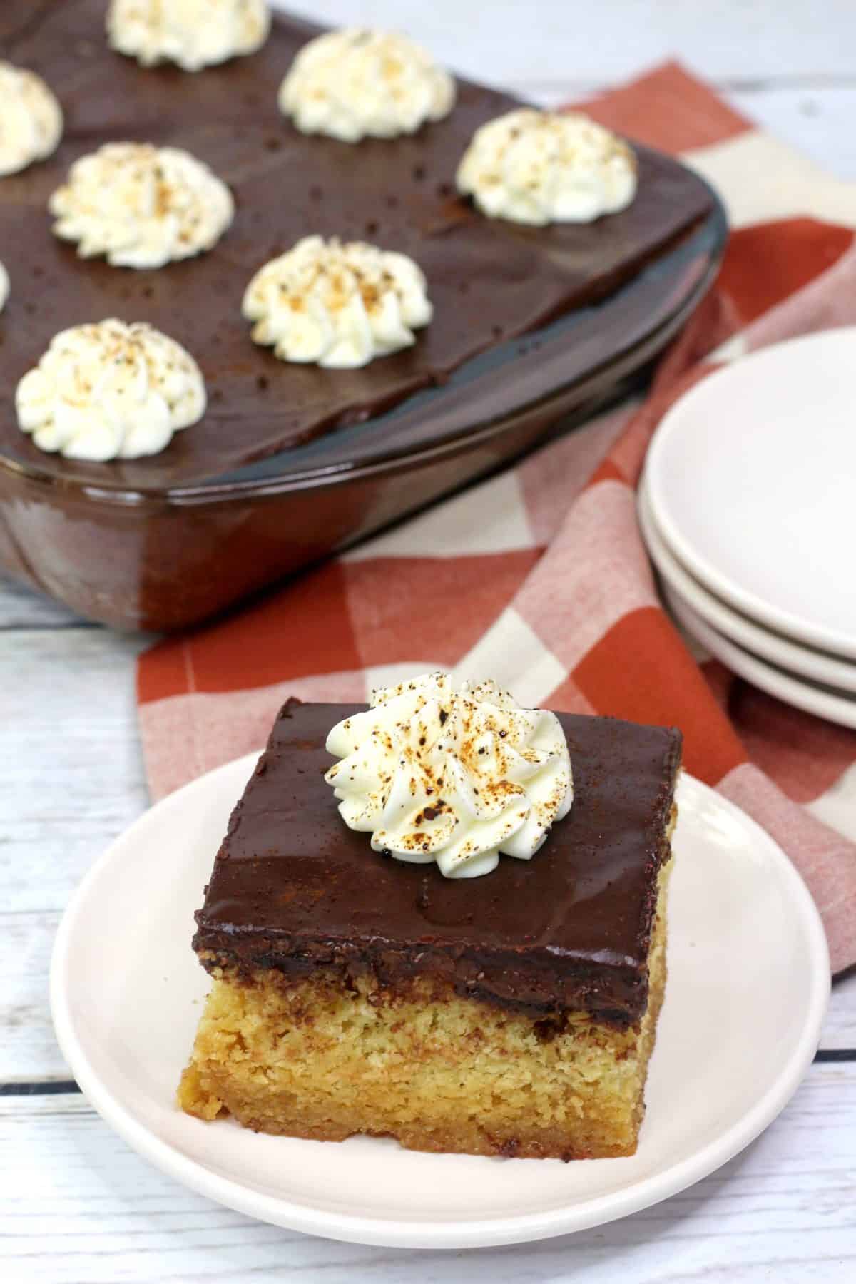 cuppa joe caramel cake ,mocha poke cake