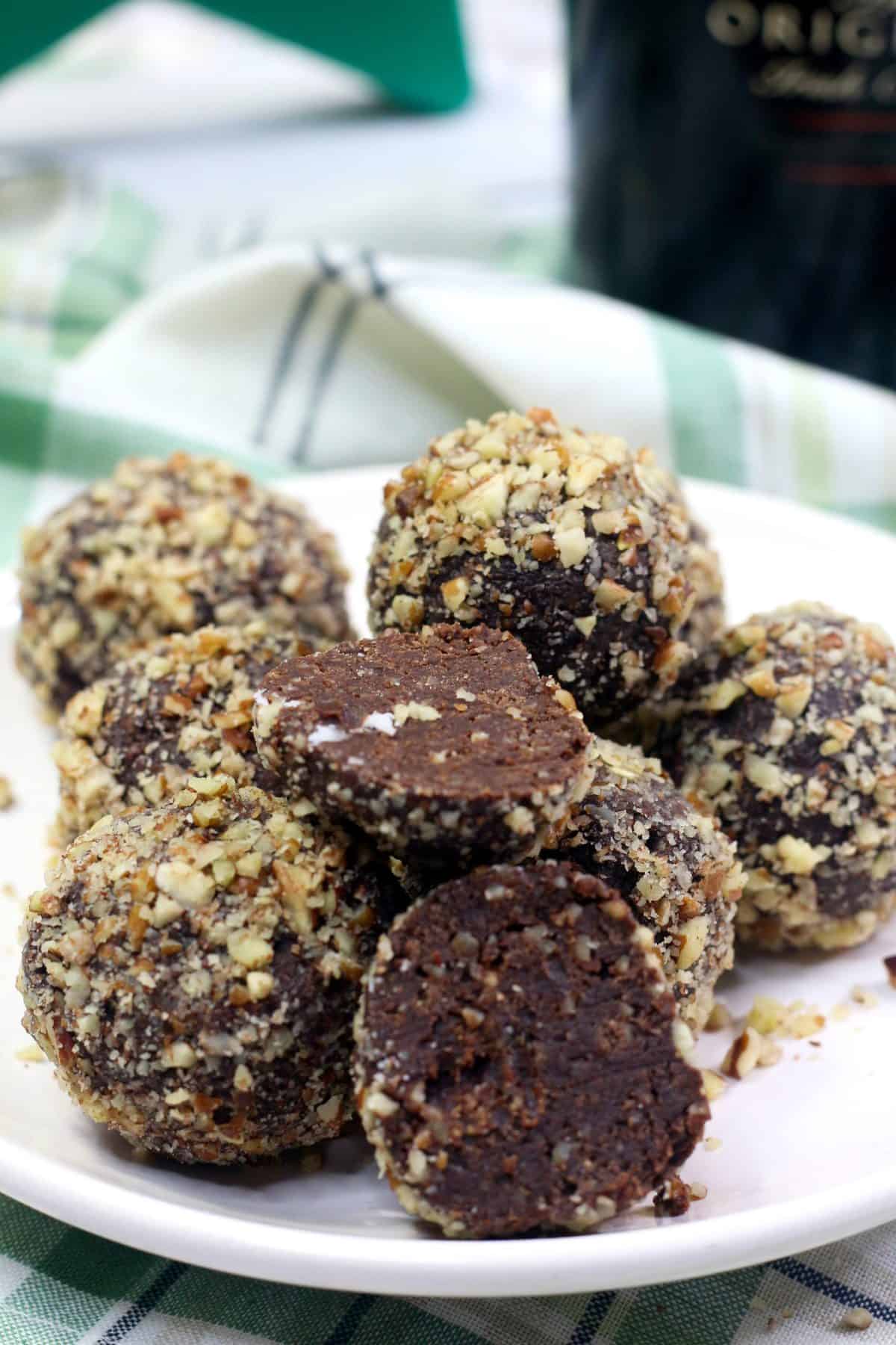 easy chocolate truffles , baileys truffles 