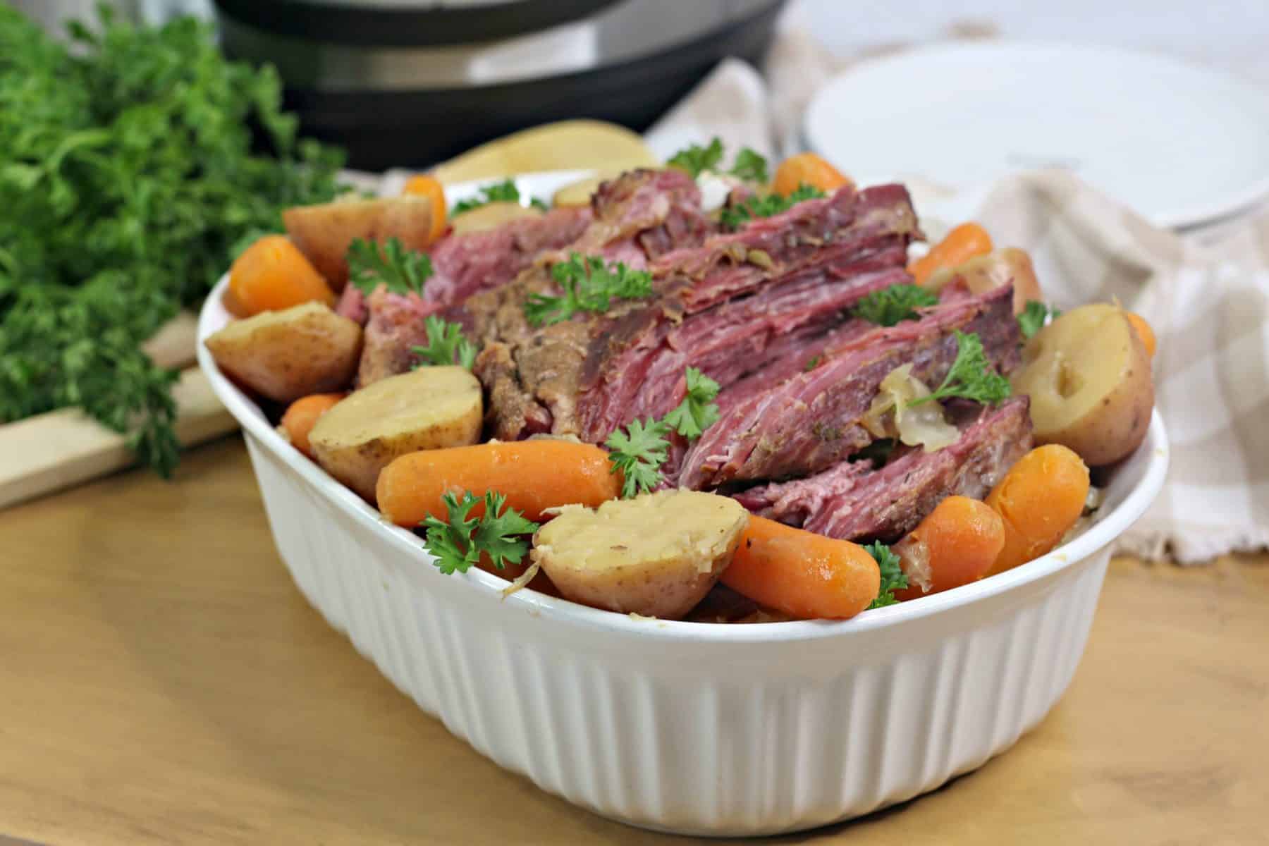 Slow Cooker Corned Beef with Guinness Mustard Jessica Gavin