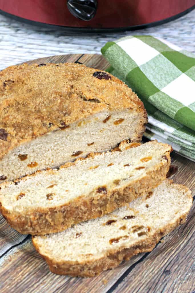 Slow Cooker Cinnamon Raisin Bread Recipe - Sweet Pea's Kitchen