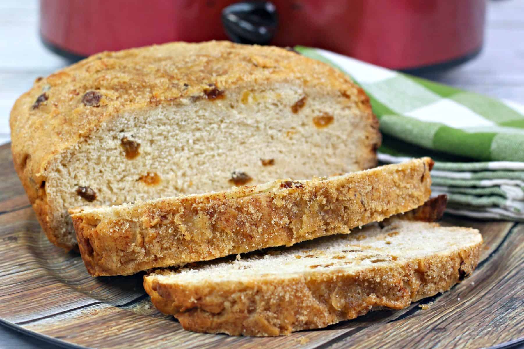 cinnamon raisin bread, slow cooker yeast bread recipe