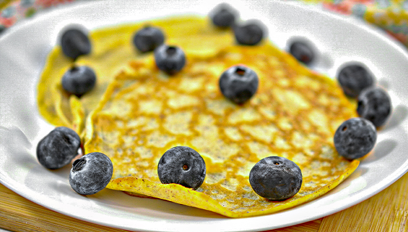 2-Ingredient Cream Cheese Pancakes - Barefeet in the Kitchen