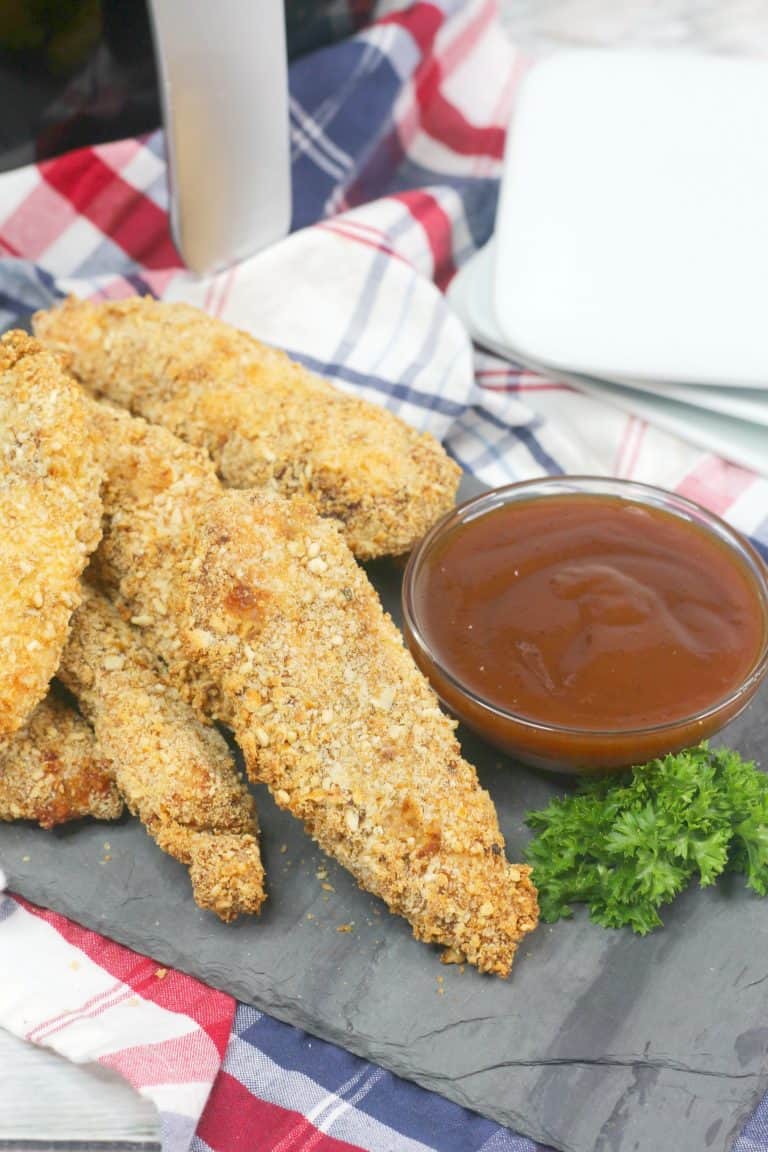 Air Fryer Seasoned Pretzel Chicken Tenders Sweet Pea's Kitchen