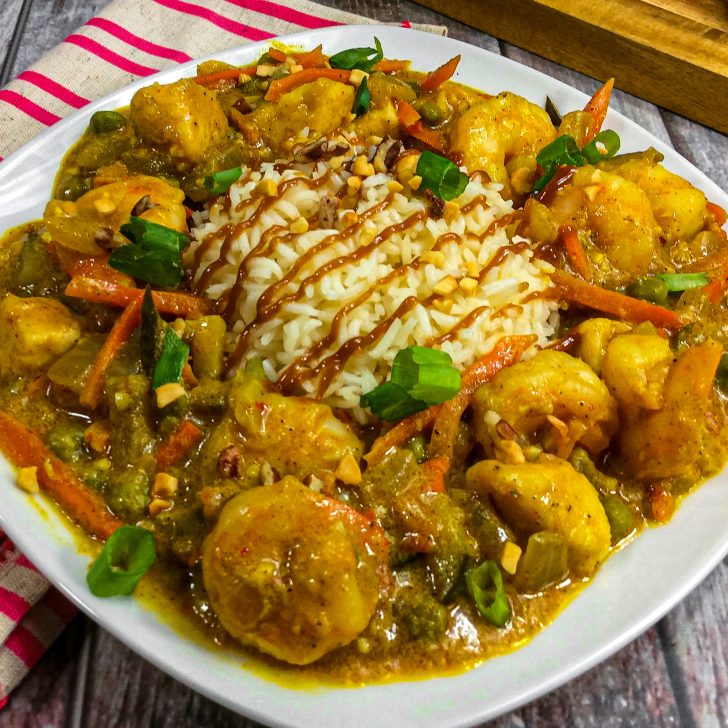 bang bang chicken and shrimp recipe, skillet chicken and rice