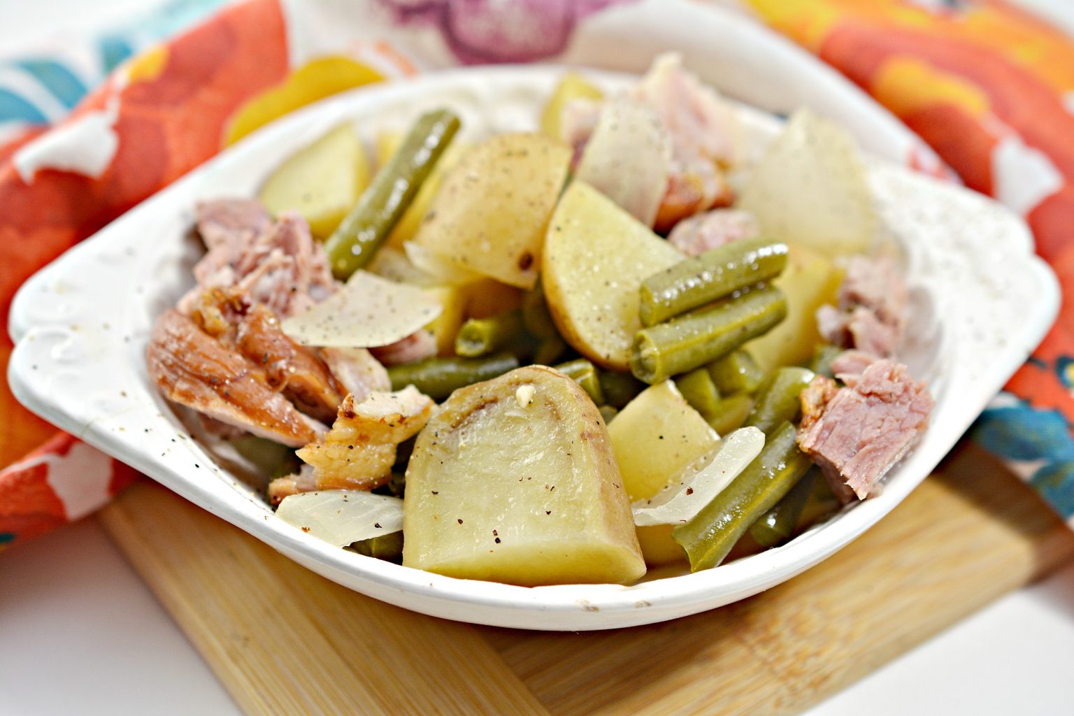 Slow Cooker Ham, Green Beans and Potatoes Sweet Pea's Kitchen