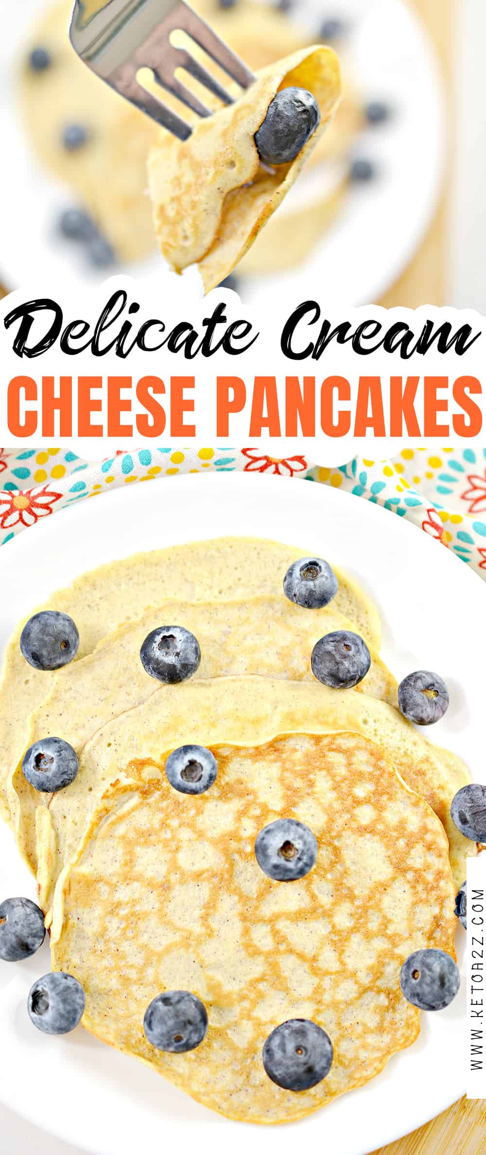 2-Ingredient Cream Cheese Pancakes - Sweet Pea's Kitchen