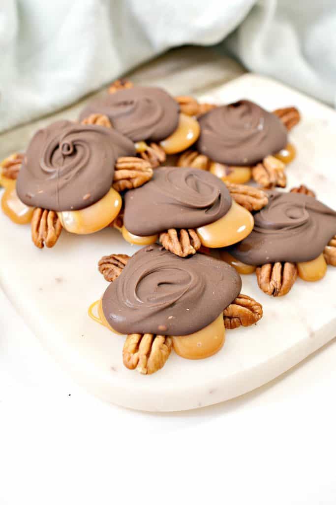 Homemade Turtle Candy with Pecans and Caramel - Sweet Pea's Kitchen