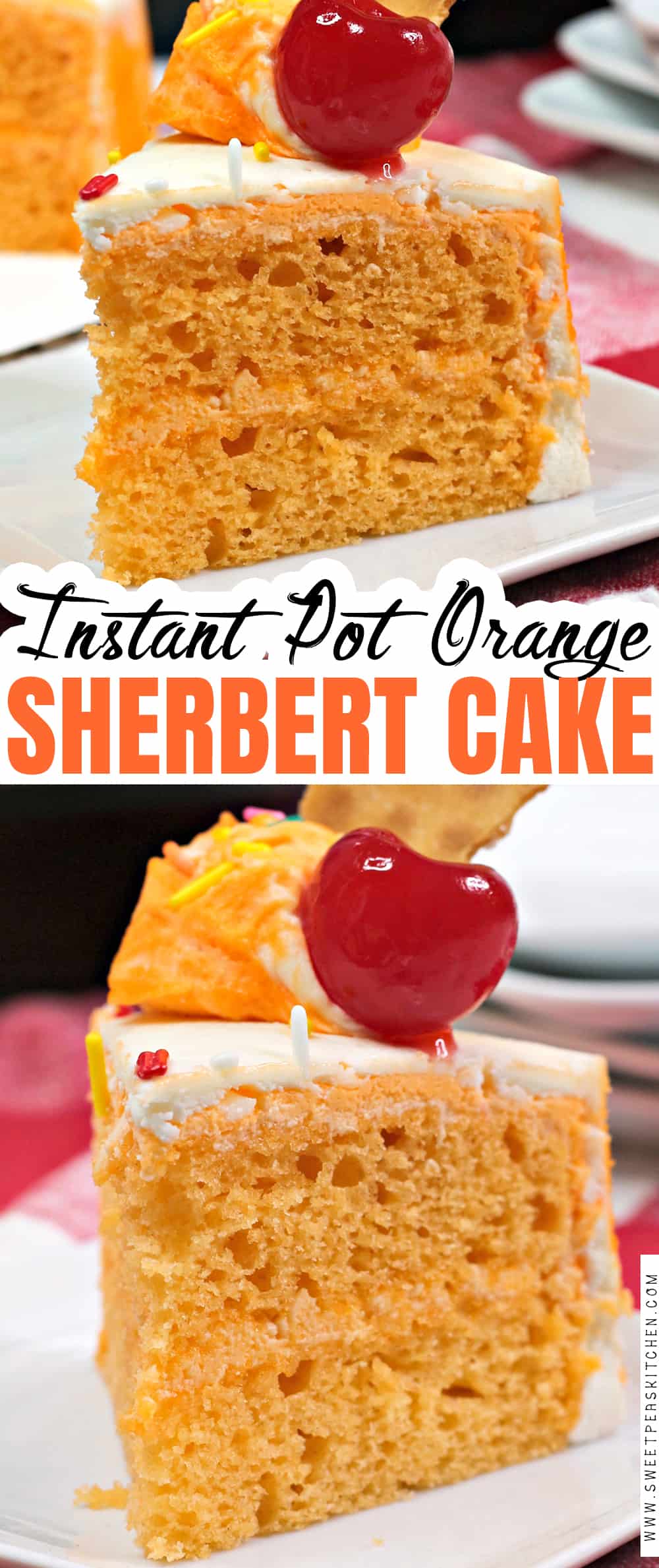 Instant Pot Orange Sherbert Cake