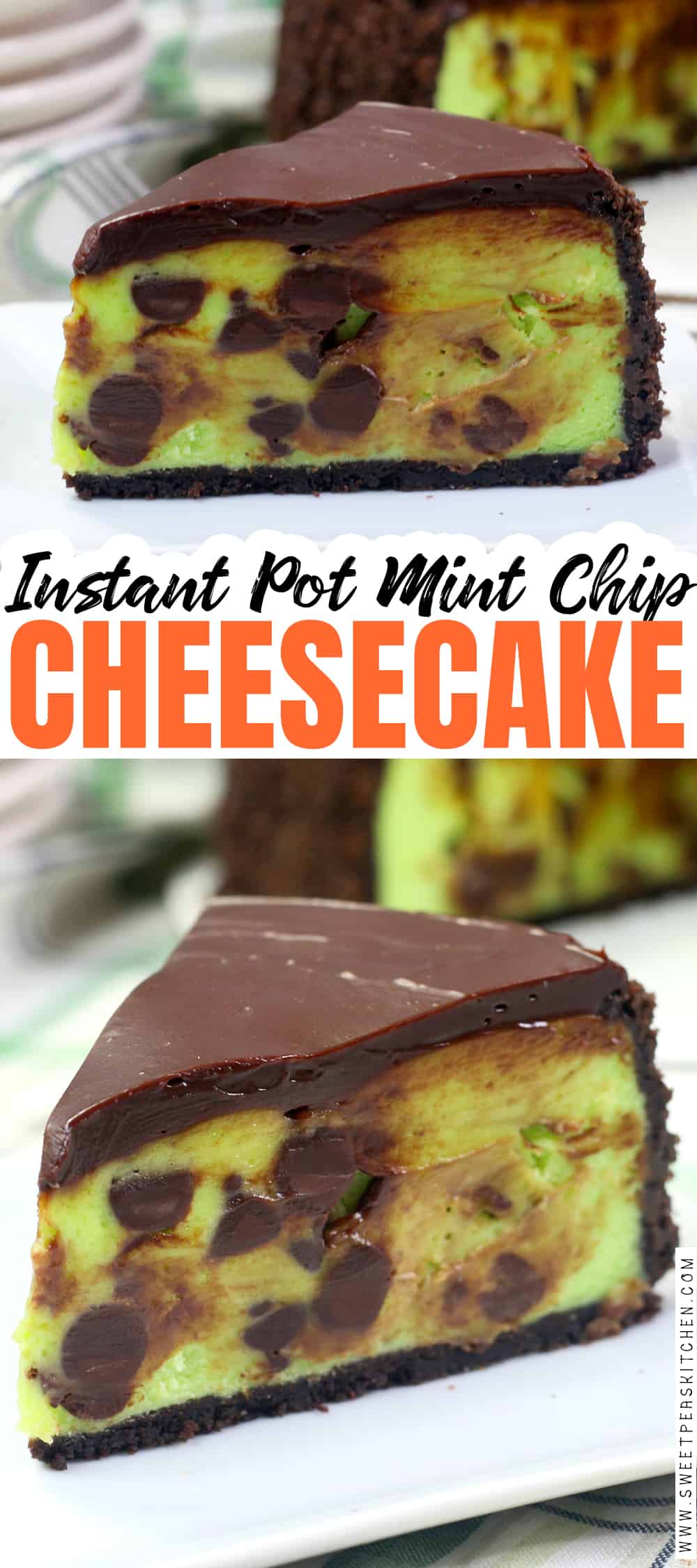 Instant Pot Mint Chip Cheesecake
