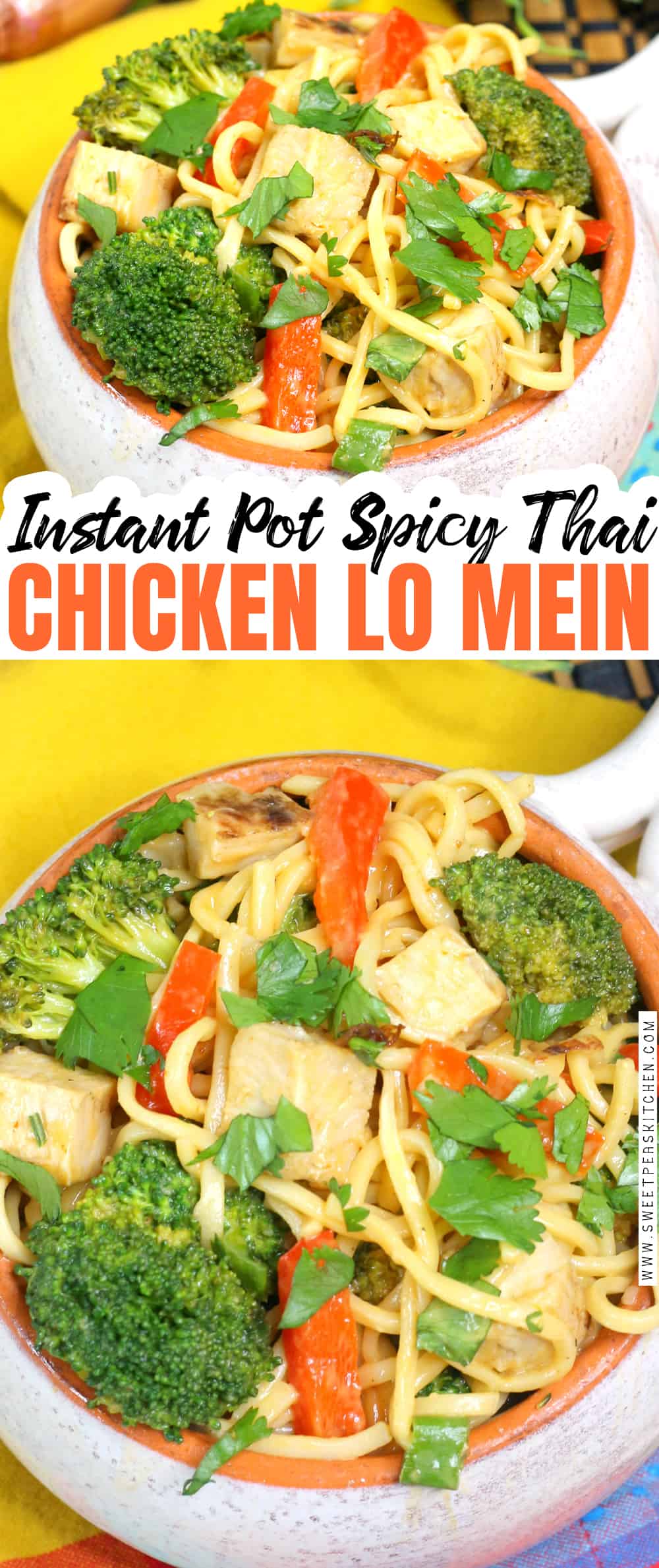 Instant Pot Spicy Thai Chicken Lo Mein
