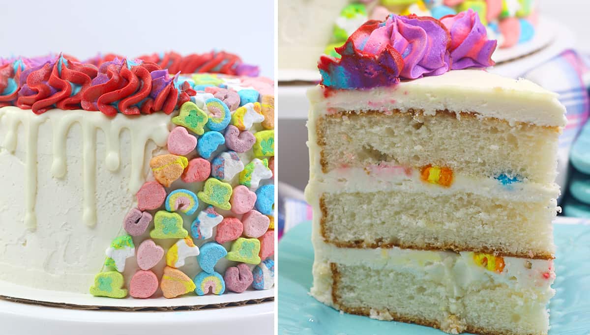 Lucky Charms Layered Cake - Sweet Pea's Kitchen