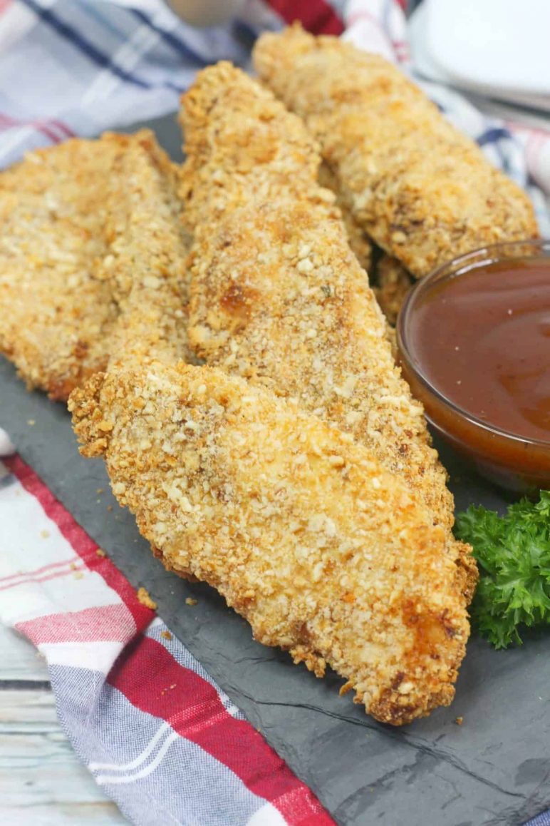 Air Fryer Seasoned Pretzel Chicken Tenders Sweet Pea's Kitchen