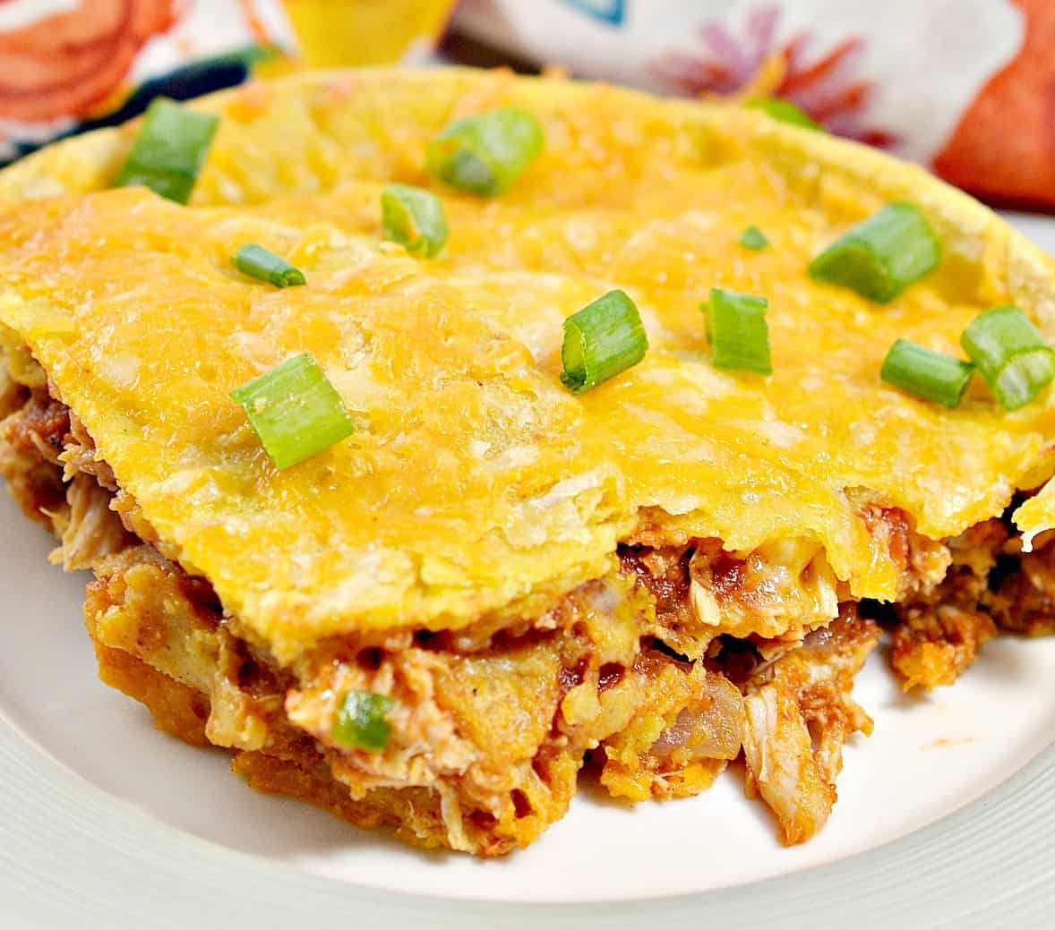 Shredded Chicken Enchilada Casserole - Sweet Pea's Kitchen