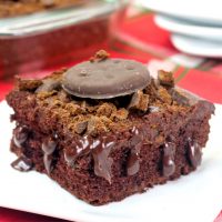 Thin Mint Chocolate Poke Cake Recipe