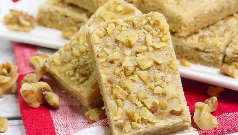 Whiskey Walnut Blondies - Sweet Pea's Kitchen