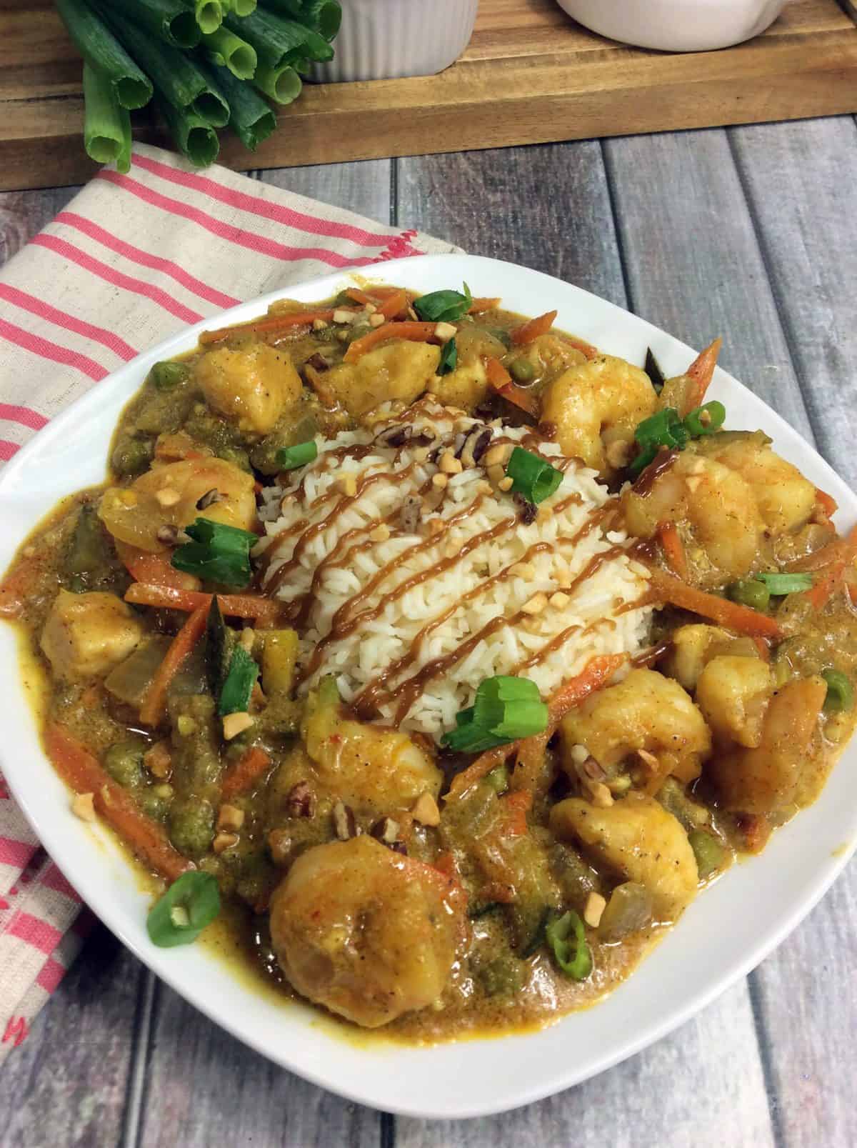 bang bang chicken and shrimp recipe, skillet chicken and rice