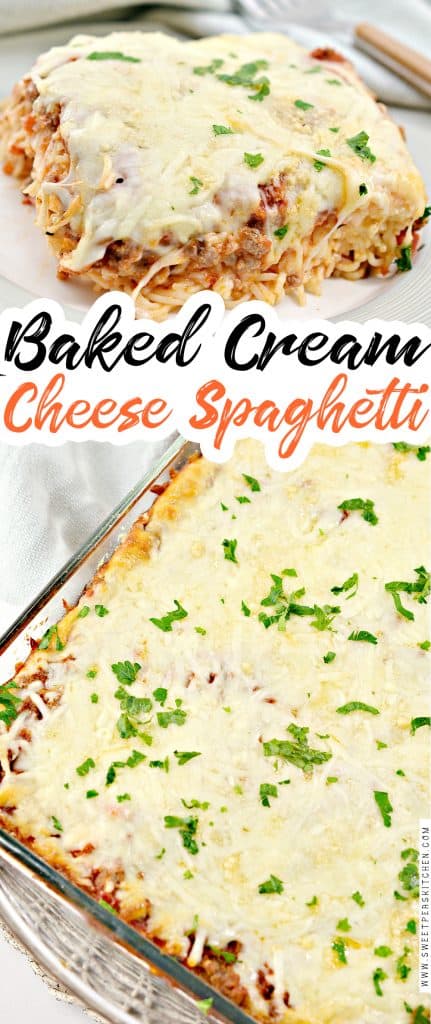 Baked Cream Cheese Spaghetti - Sweet Pea's Kitchen