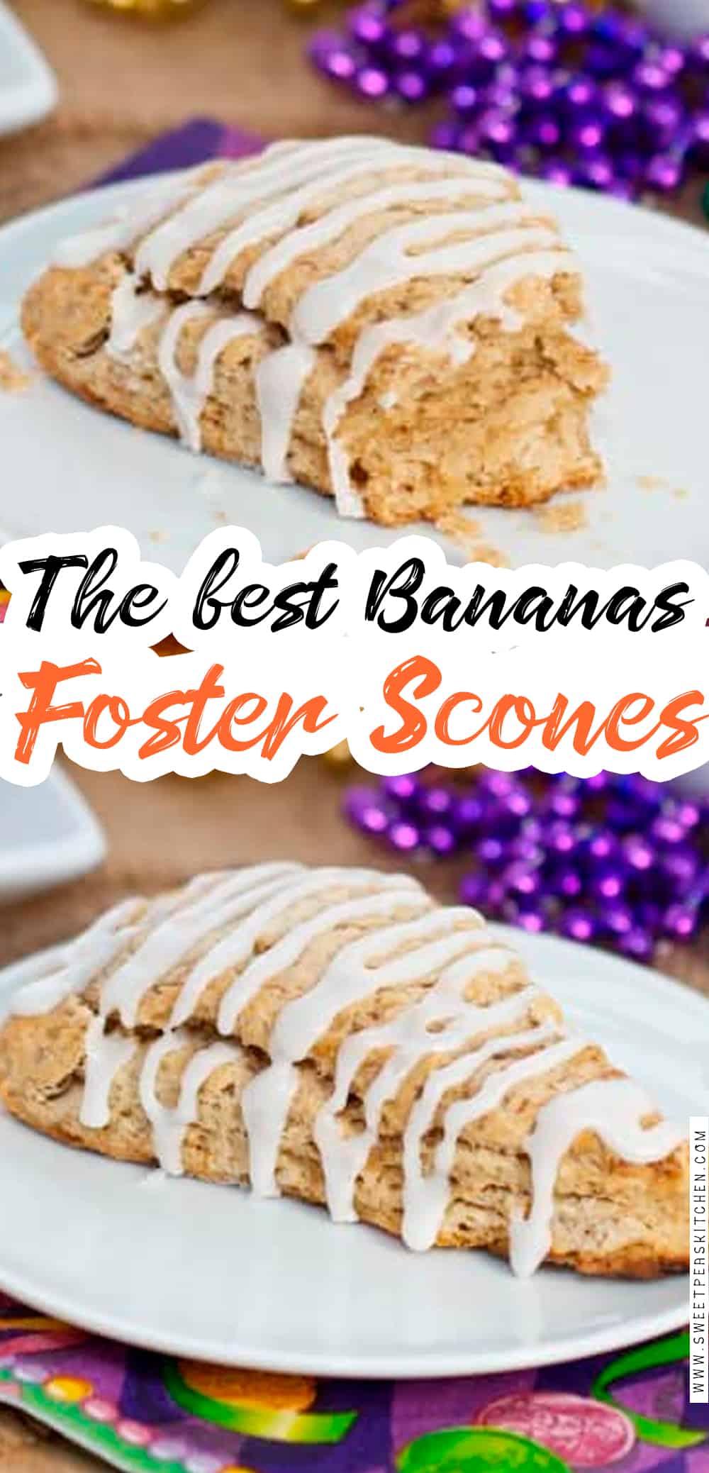 Bananas Foster Scones