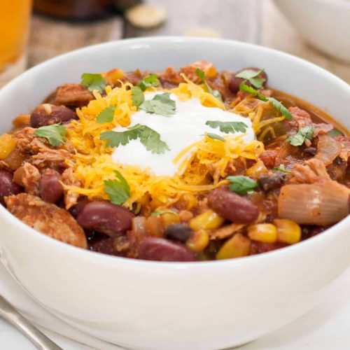 Crock Pot Chicken Taco Chili - Sweet Pea's Kitchen