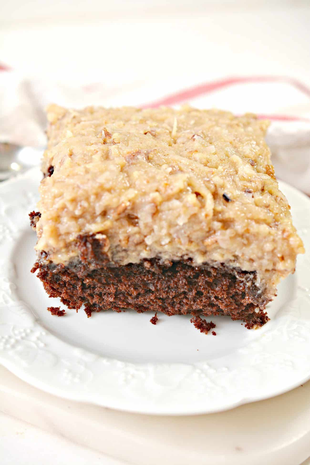 Old Fashioned German Chocolate Sheet Cake - Sweet Pea's Kitchen