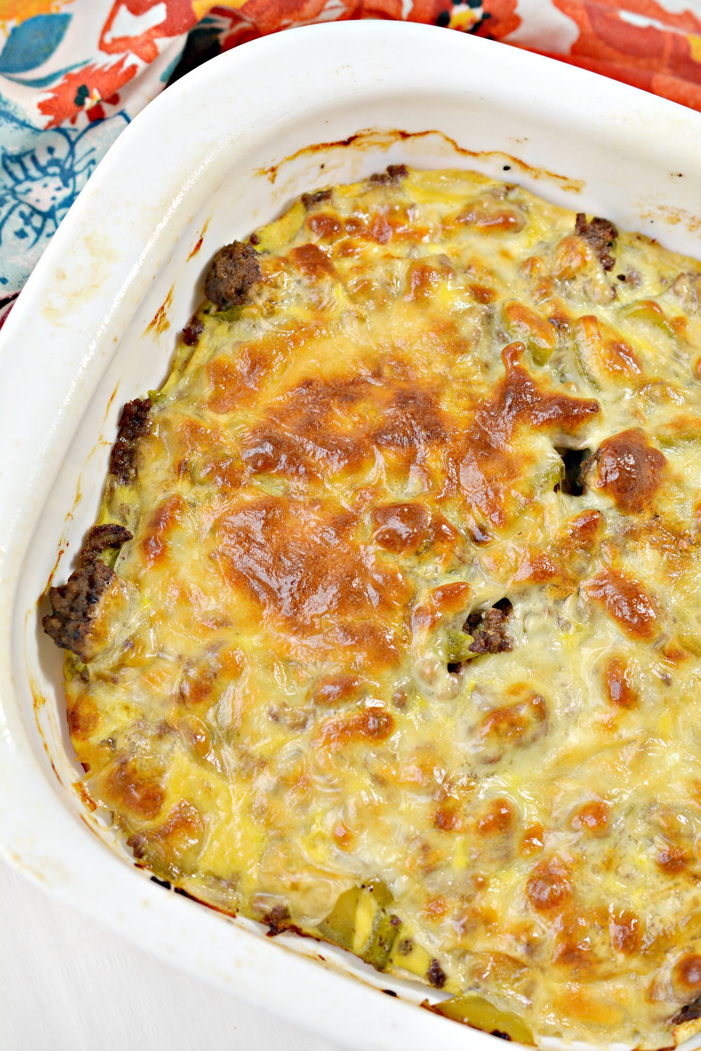 Philly Cheesesteak Casserole - Sweet Pea's Kitchen