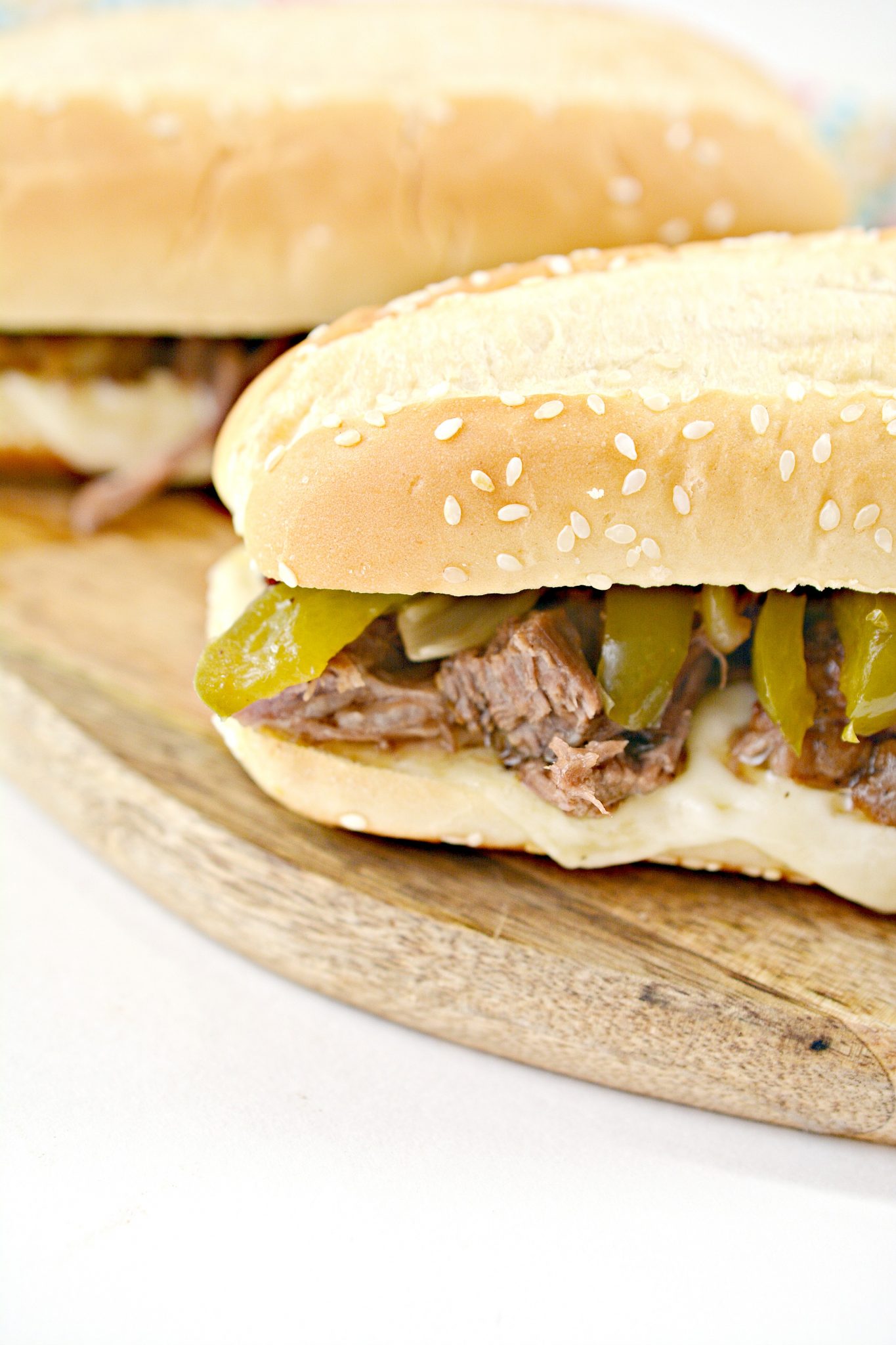 Slow Cooker Philly Cheesesteak Sandwiches - Sweet Pea's Kitchen