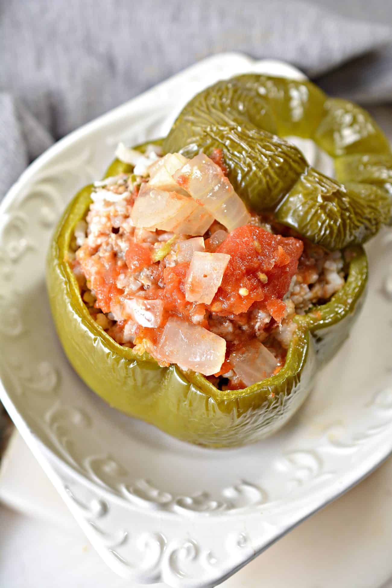 Beef And Rice Stuffed Peppers Sweet Pea S Kitchen