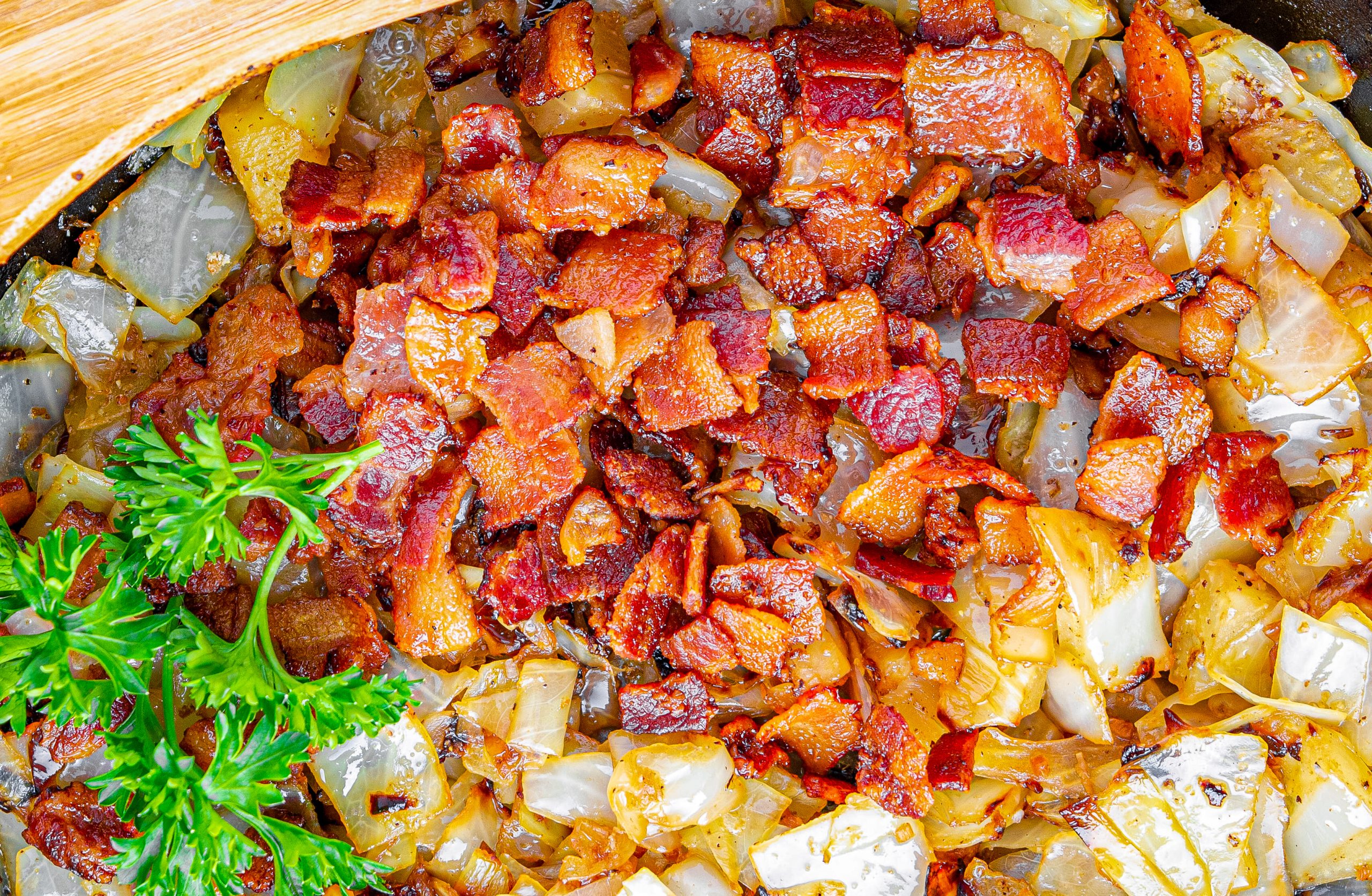 Bacon Up Fried Cabbage - Bacon Up®