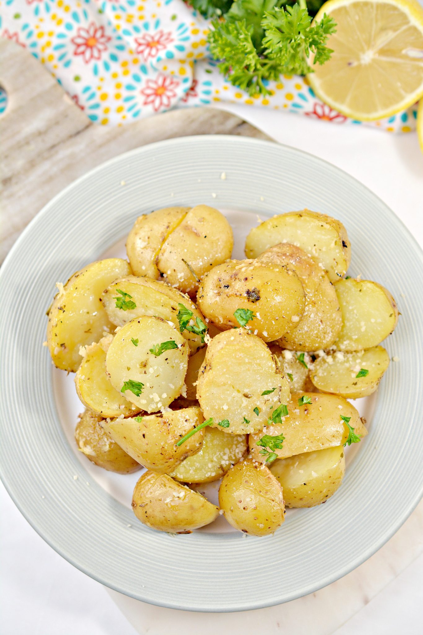 Greek Style Roasted Lemon Butter Potatoes Sweet Pea's Kitchen