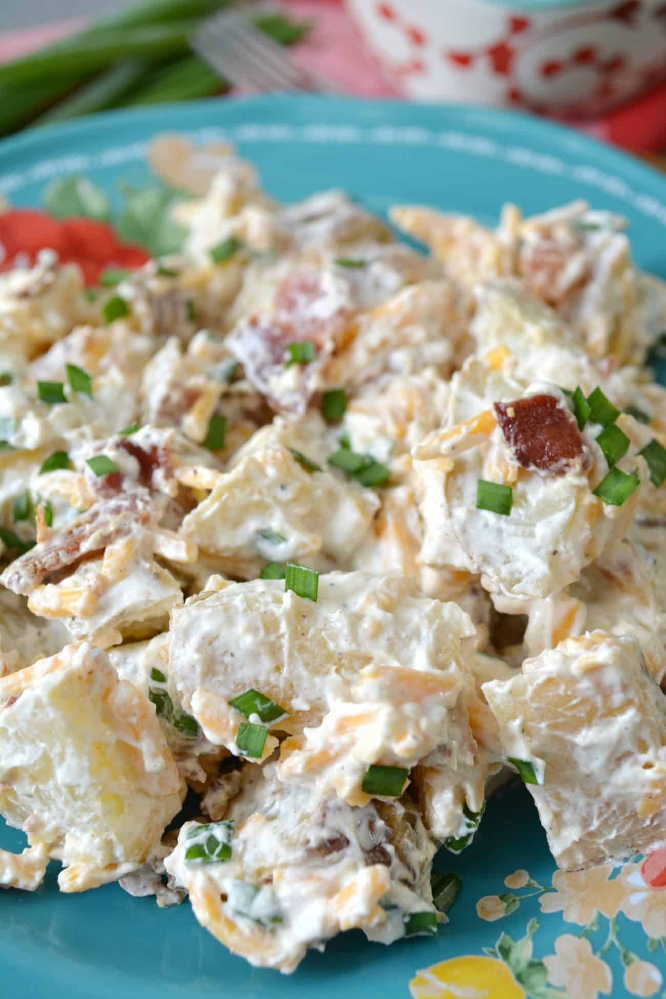 No Mayo Loaded Baked Potato Salad Sweet Pea S Kitchen