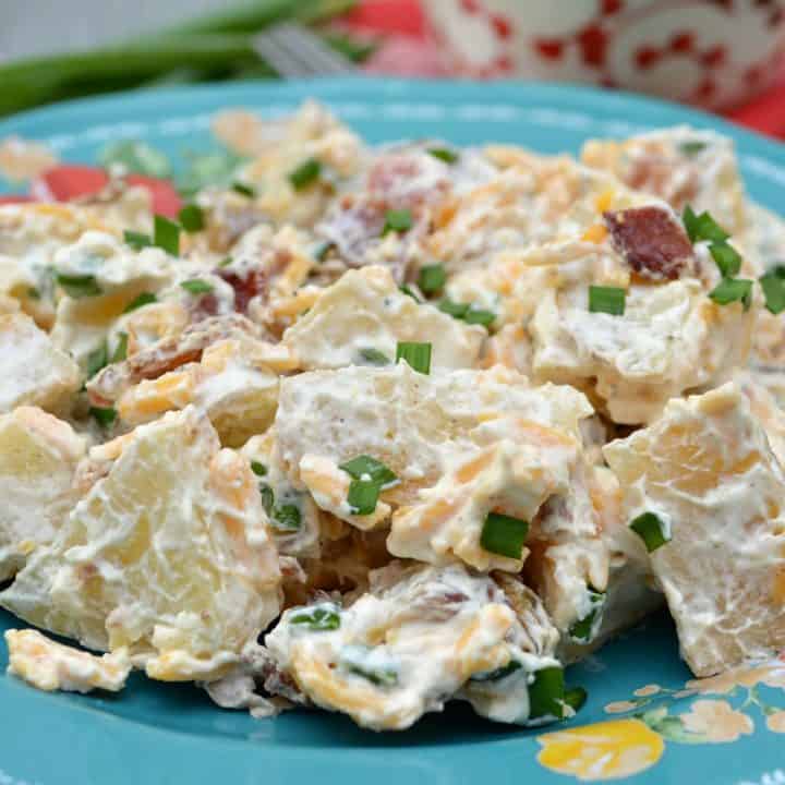 No Mayo Loaded Baked Potato Salad Sweet Pea S Kitchen