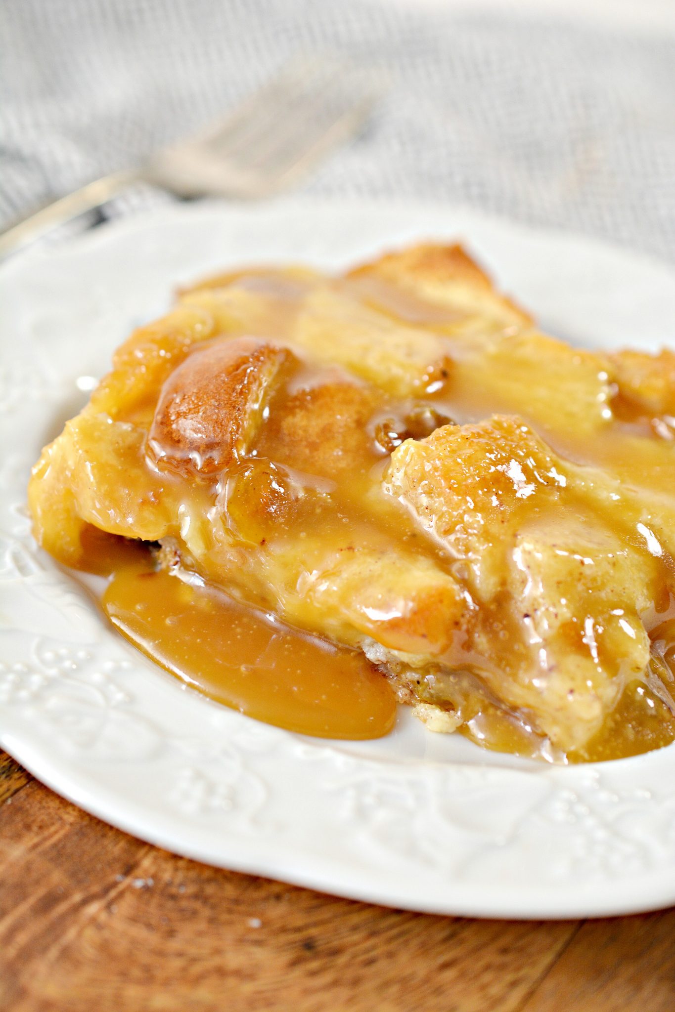 Old Fashioned Bread Pudding with Vanilla Sauce - Sweet Pea's Kitchen