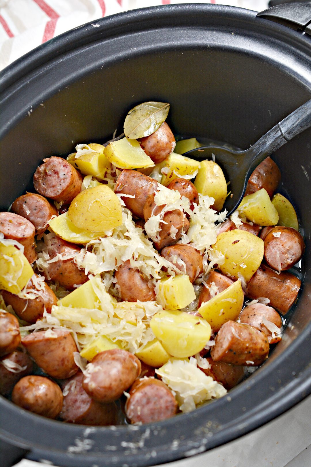 Polish Sausage, Sauerkraut And Potatoes (Crockpot) - Sweet Pea's Kitchen